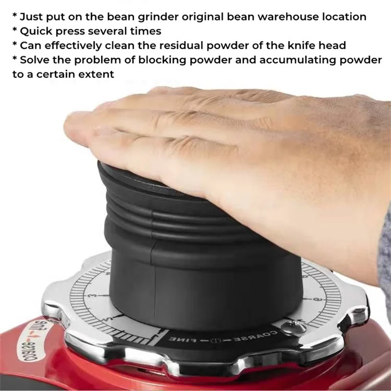 Bean Hopper Lid - シリコーンシングルドーズホッパー金属蓋付きフィオレンザート RF64 900N HC600 600AE コーヒー豆グラインダービンクリーニングブロワーツール